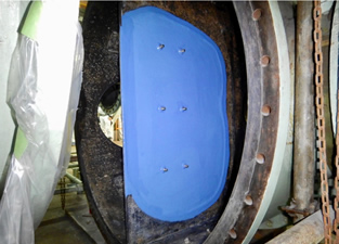 冷却水室内部補修施工事例画像